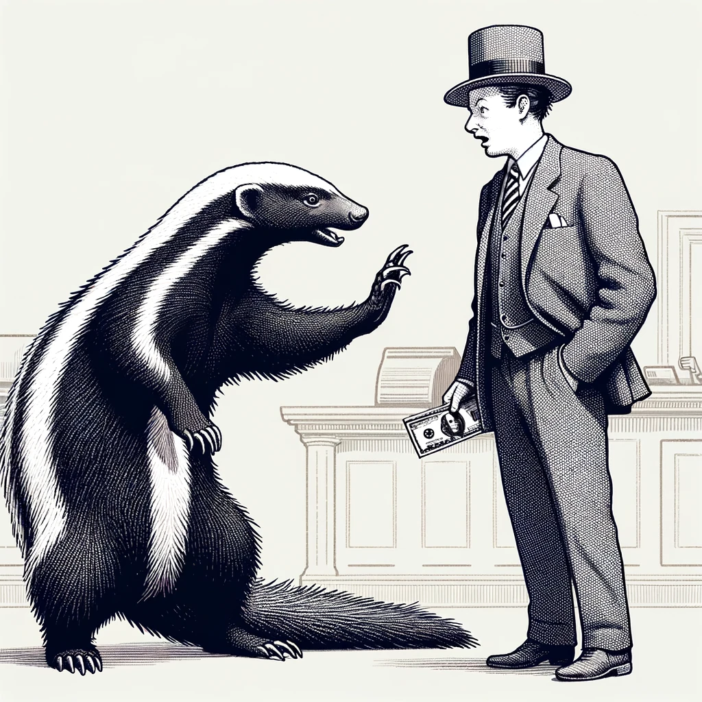 Honey badger and banker